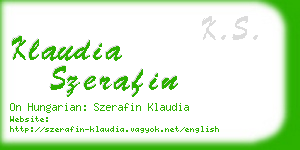 klaudia szerafin business card